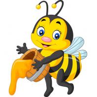 Pszczółka - NAKLEJKA + cięcie po obrysie